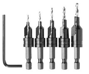 Picture of Hex Shank Countersink Sets, with Pilot, Single Flute