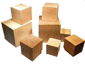 Picture of 1" Blocks / Cubes Smooth Maple