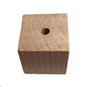 Picture of Drilled  1" Blocks / Cubes Smooth Maple